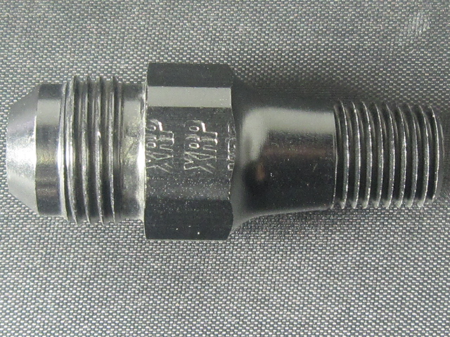 (image for) -8 Extended Oil Inlet Male Flare to 1/4 NPT (2.1") ALUMINUM